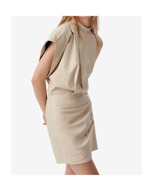 IRO White Pernille Draped Mini Dress