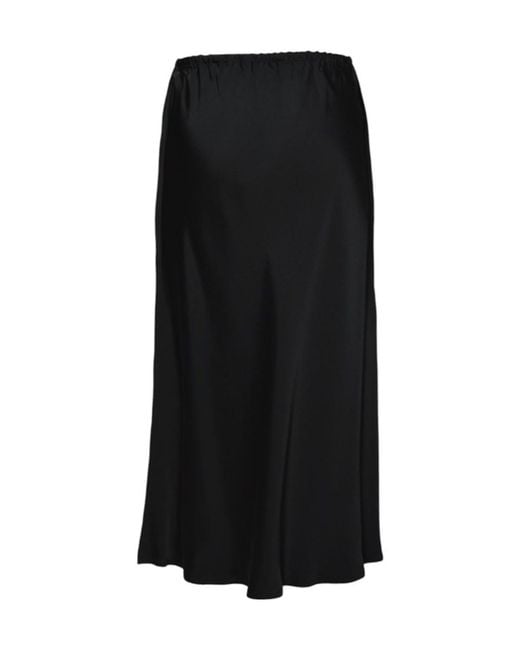 Jil Sander Black Elastic Waist Midi Skirt
