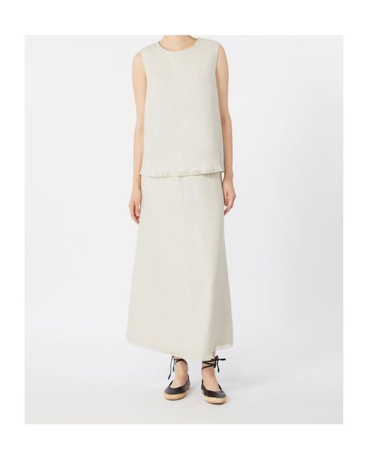 Max Mara White 'S Fiocchi A-Line Skirt