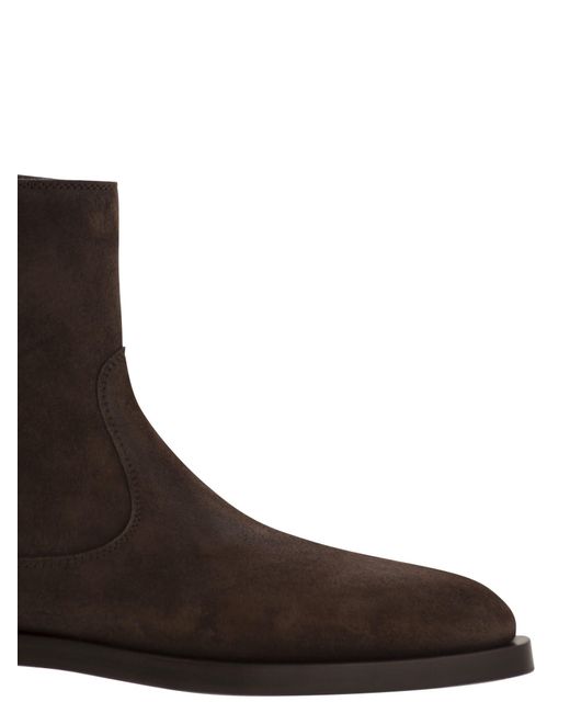 Brunello Cucinelli Brown Chelsea Boots for men
