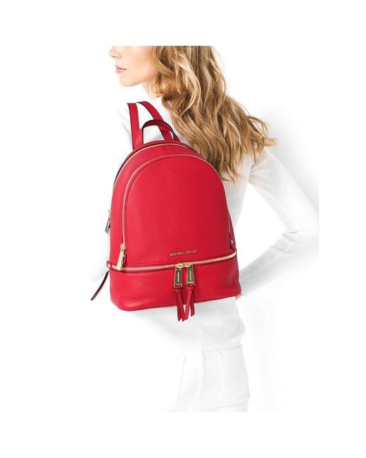 Michael Kors Red Logo Backpack
