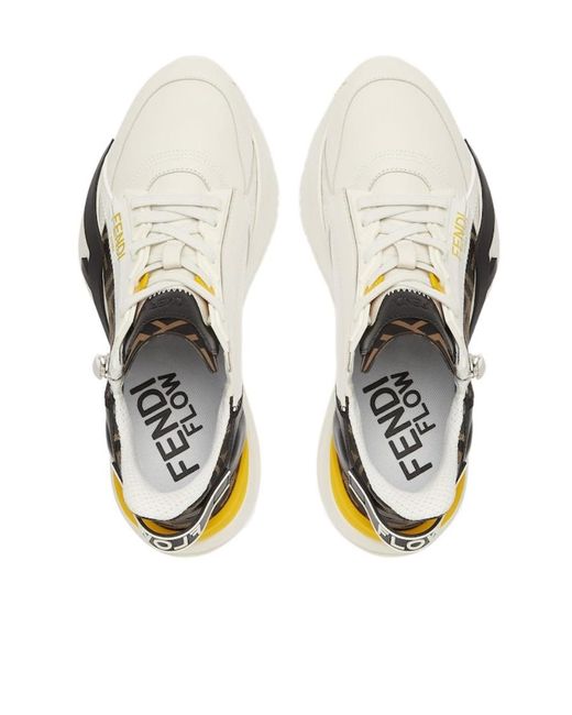 Fendi Multicolor Flow Low-Top Sneakers for men