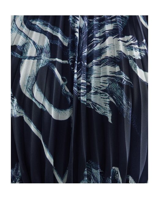 Erdem Blue Long-Sleeved Formal Dress