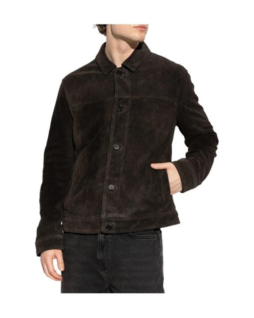 AllSaints Black Nates Suede Jacket