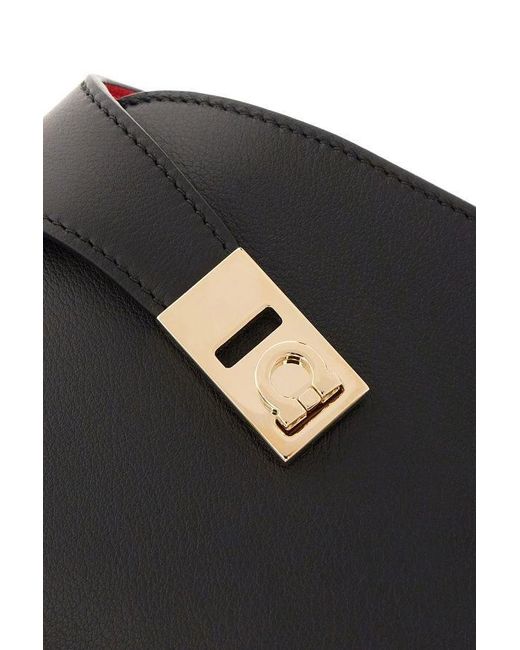 Ferragamo Black Adjustable Shoulder Strap Shoulder Bag
