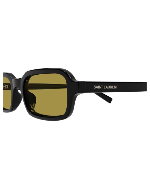 Saint Laurent Green Eyewear Rectangle Frame Sunglasses