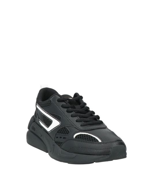 DIESEL Black Two-Tone Low-Top Sneakers