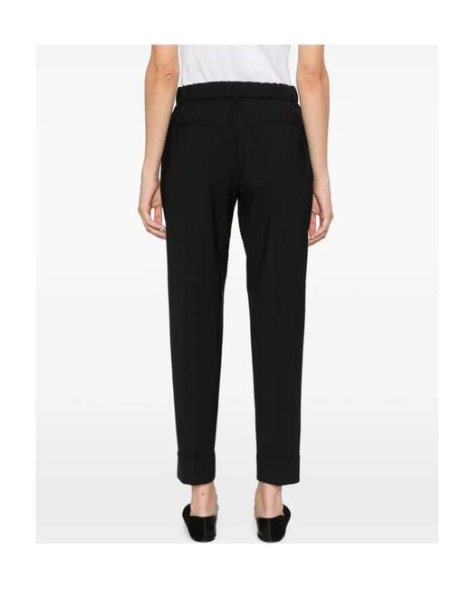 Berwich Black Turn-Up Cuff Trousers