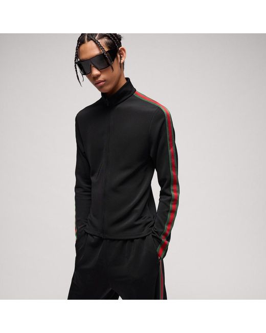 Gucci Black Web Zip Jacket for men