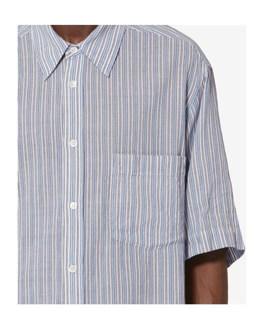 Isabel Marant Blue Labilio Striped Shirt for men