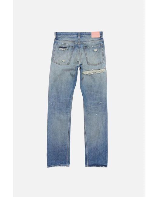 Acne Blue Mended Denim Jeans for men