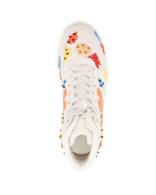 Hogan Pink H630 Embroidered High-Top Sneackers