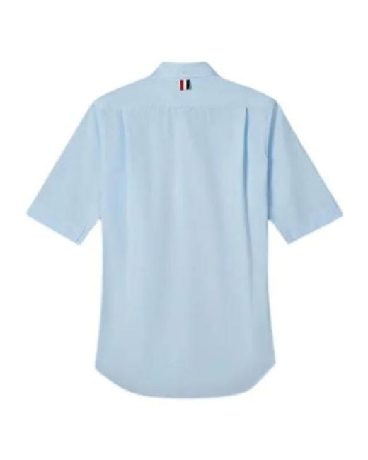 Thom Browne Blue Short Sleeve Buttoned Shirt for men