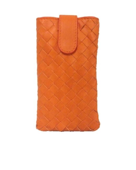Bottega Veneta Orange 'Intracciato'Iphone Phone Case