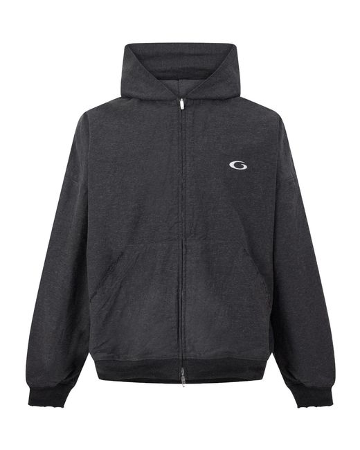 Balenciaga Gray Denim Zp Jkt Sn54 for men