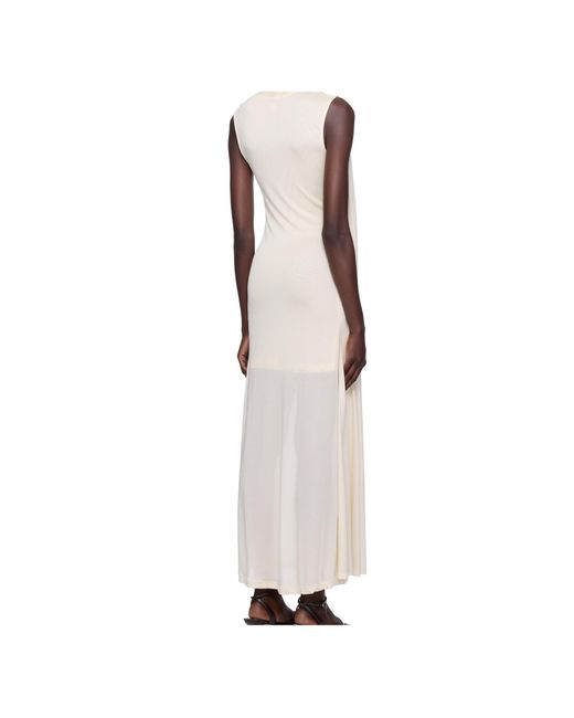 Totême White Overlapped Scarf Dress
