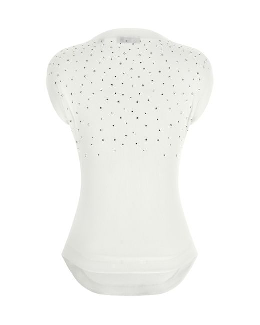 Off-White c/o Virgil Abloh White Embellished Crewneck Ribbed Top