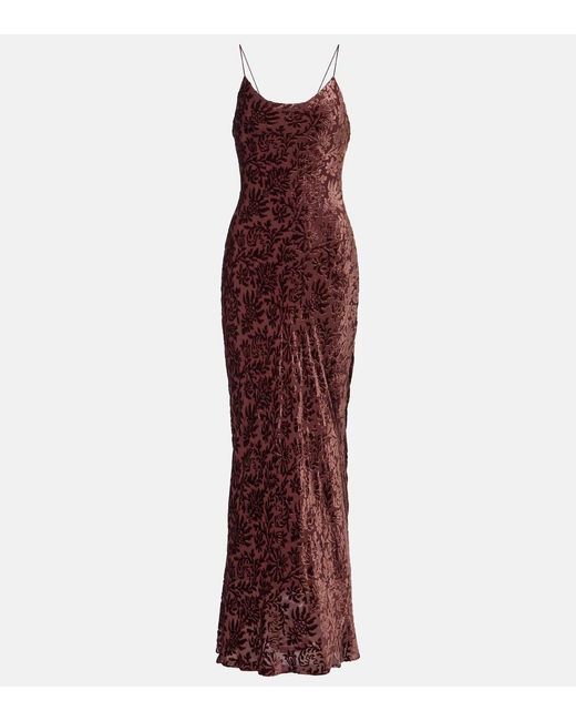 Veronica Beard Red Jolynn Jacquard Maxi Dress
