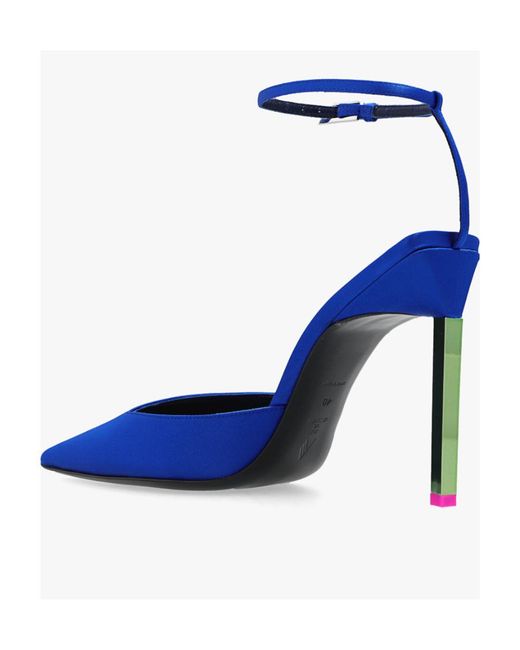 The Attico Blue The Perine Ankle Strap Pumps