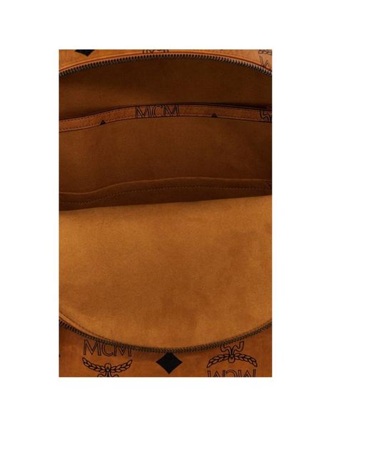 MCM Brown Zipper Backpack for men
