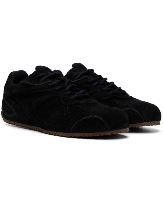 Axel Arigato Black Slow Runner Suede Panelled Sneakers for men