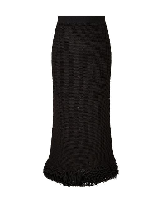 Bottega Veneta Black Simple Middle Skirt