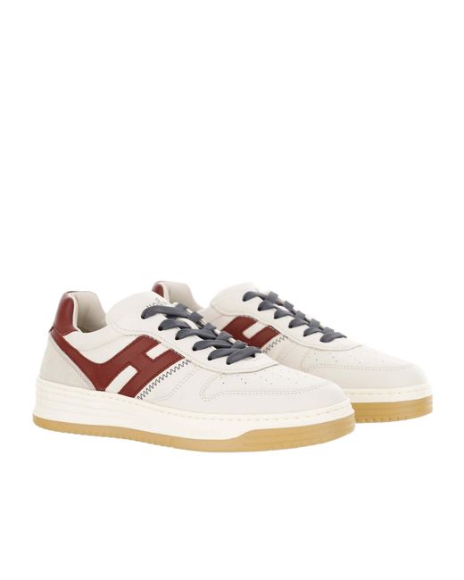 Hogan Pink H630 Logo Patch Sneakers for men