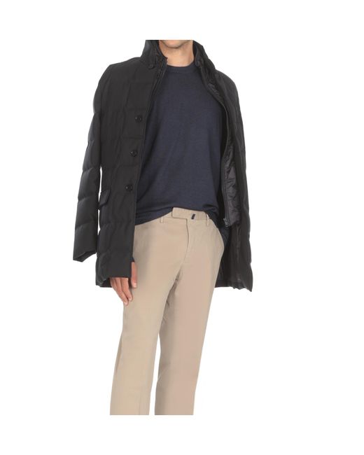 Fay Blue Double-Front Down Jacket for men