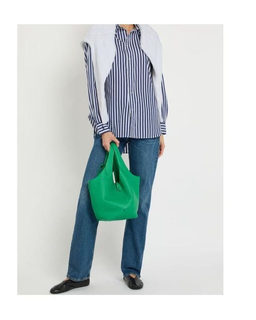 Polo Ralph Lauren Blue Striped Cotton-Poplin Shirt