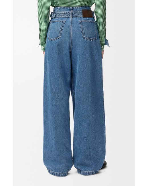 Loewe Blue Draped Jeans