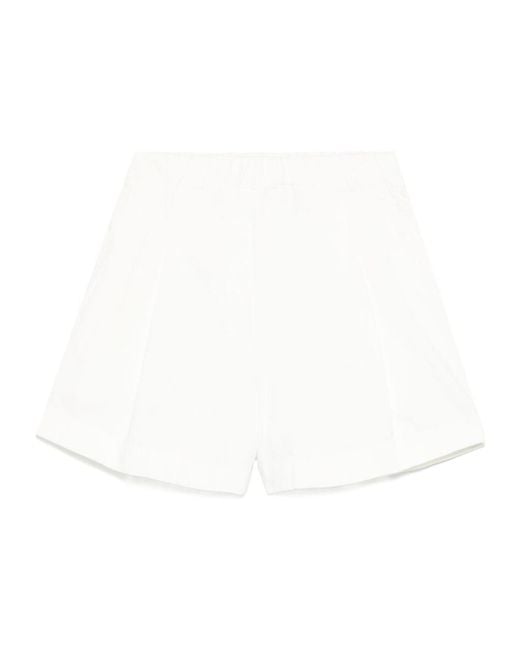 Dries Van Noten White Elastic Waist Shorts