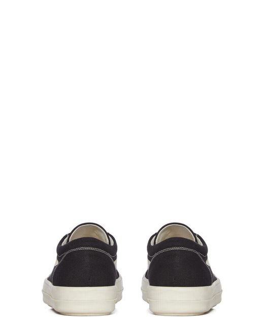 Rick Owens Black Denim Vintage Sneakers