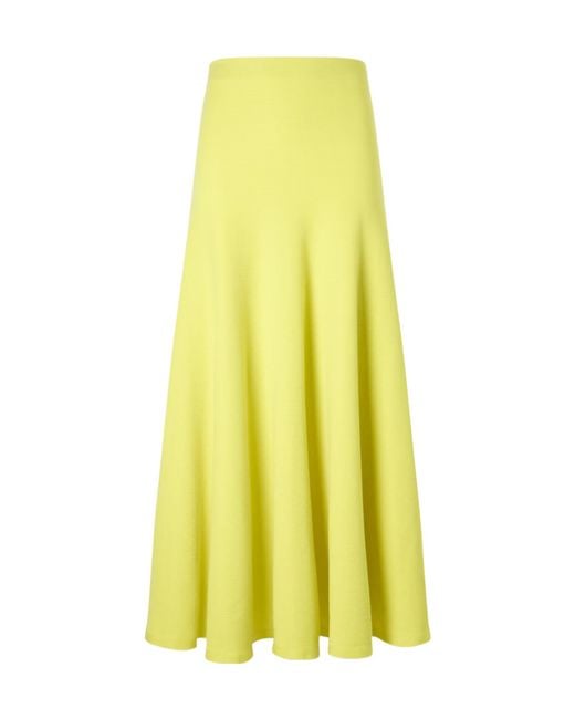 Gabriela Hearst Yellow Cairan Wool Maxi Skirt