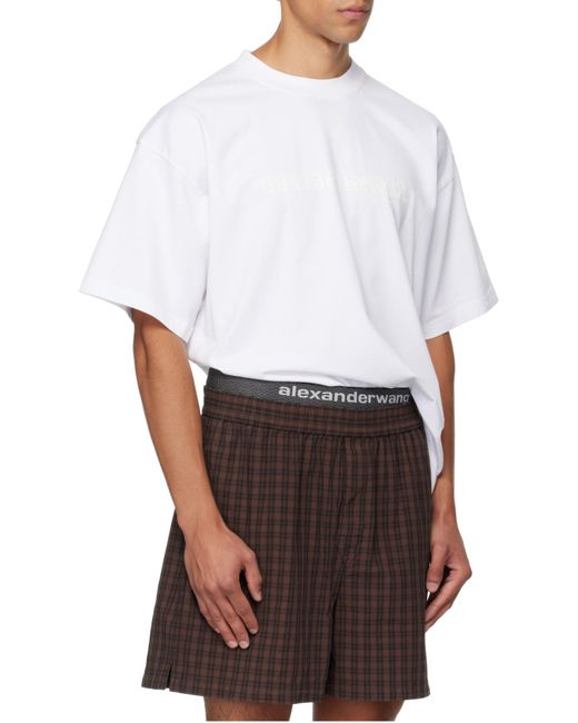 Alexander Wang White Short Sleeved Crewneck T-Shirt for men