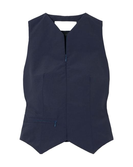 Conner Ives Blue V-Neck Slim Vest