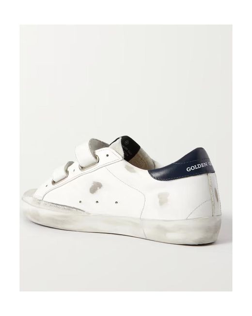 Golden Goose Deluxe Brand White Old School Imitation Sequins And Onion Casual Sneakers