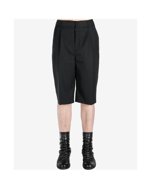 Louis-Gabriel Nouchi Black Wool Blend Shorts for men