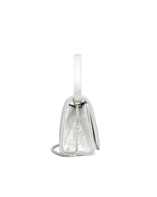 Roger Vivier White Pilgrim Embellished Micro Tote Bag