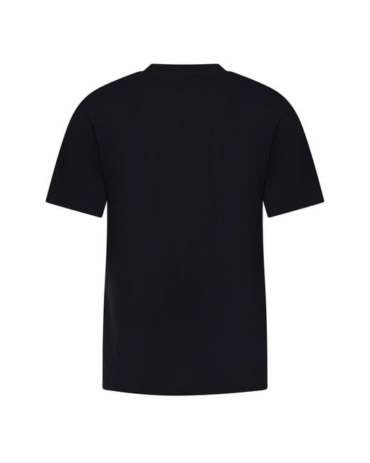 Fendi Black Loose-Fit Crew Neck Short-Sleeve T-Shirt for men
