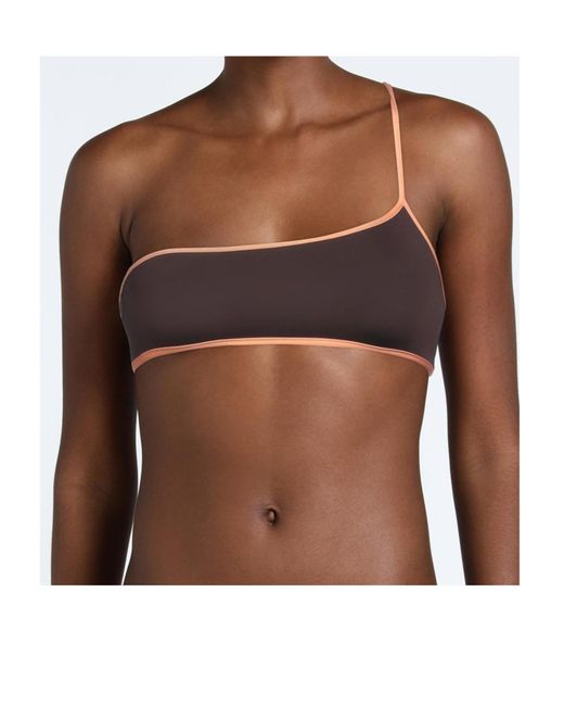 Jacquemus Brown Spaghetti Strap Bikini Top