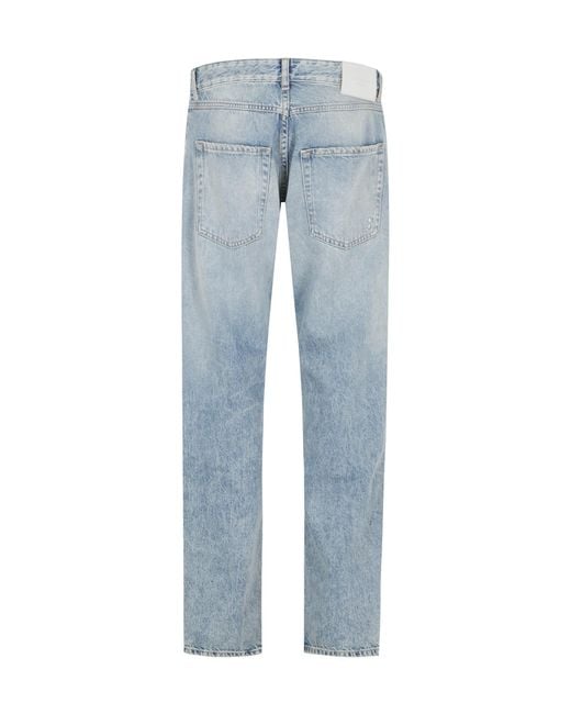ICON DENIM Blue Kanye Faded-Effect Jeans for men