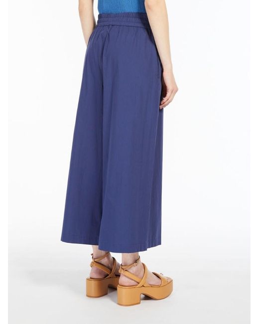 Weekend by Maxmara Blue Wide-Legged Casual Pants