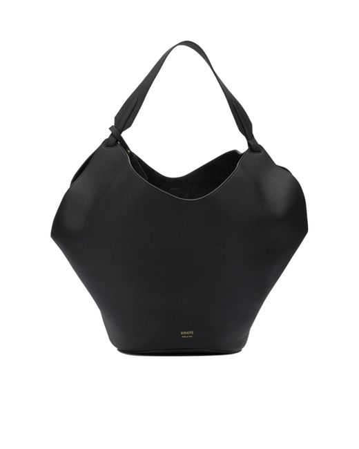 Khaite Black Lotus Medium Shopping Bag