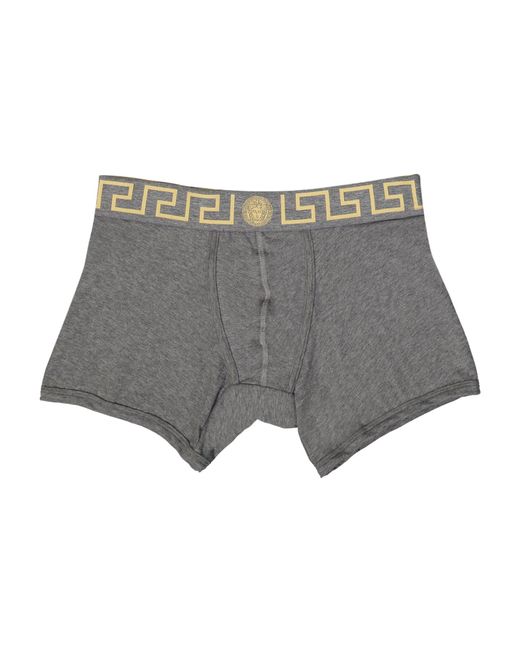 Versace Gray Greca Border Stretched Boxers for men