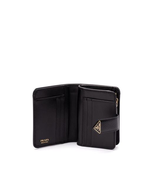 Prada Black Snap Wallet