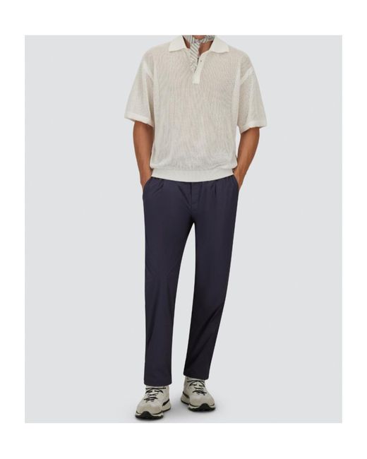 Herno Blue Drawstring-Waist Tapered Trousers for men