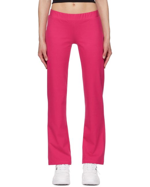 Versace Jeans Pink Logo Crystal Sweatpants