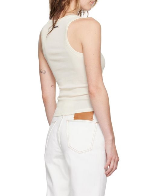 Jacquemus White Sleeveless Tank Top