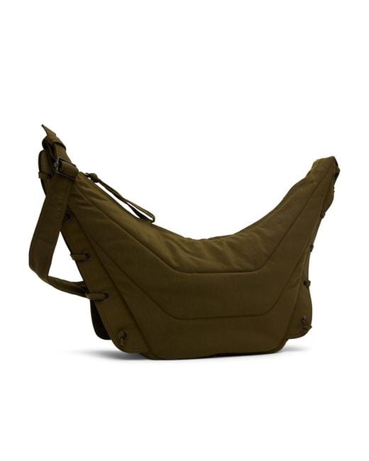 Lemaire Green Medium Soft Game Shoulder Bag for men