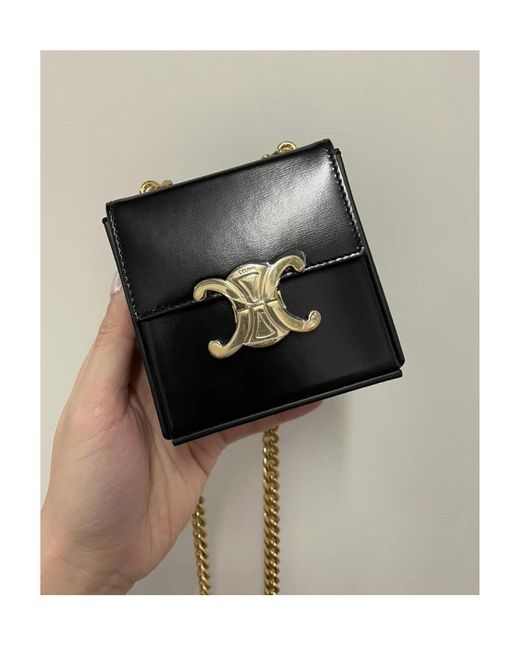 Céline Black Mini Box Triomphe